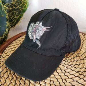 Vintage Lucky Brand Trucker Hat Snake Tattoo Print Unisex